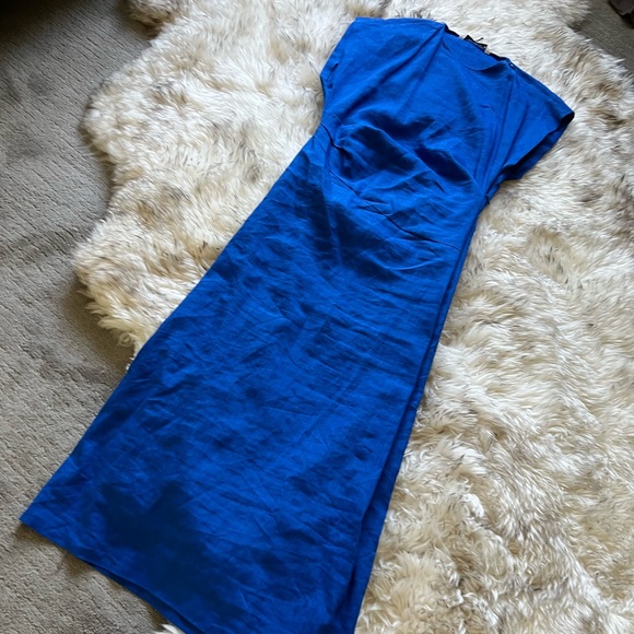 Linen blend maxi dress. - Picture 5 of 12